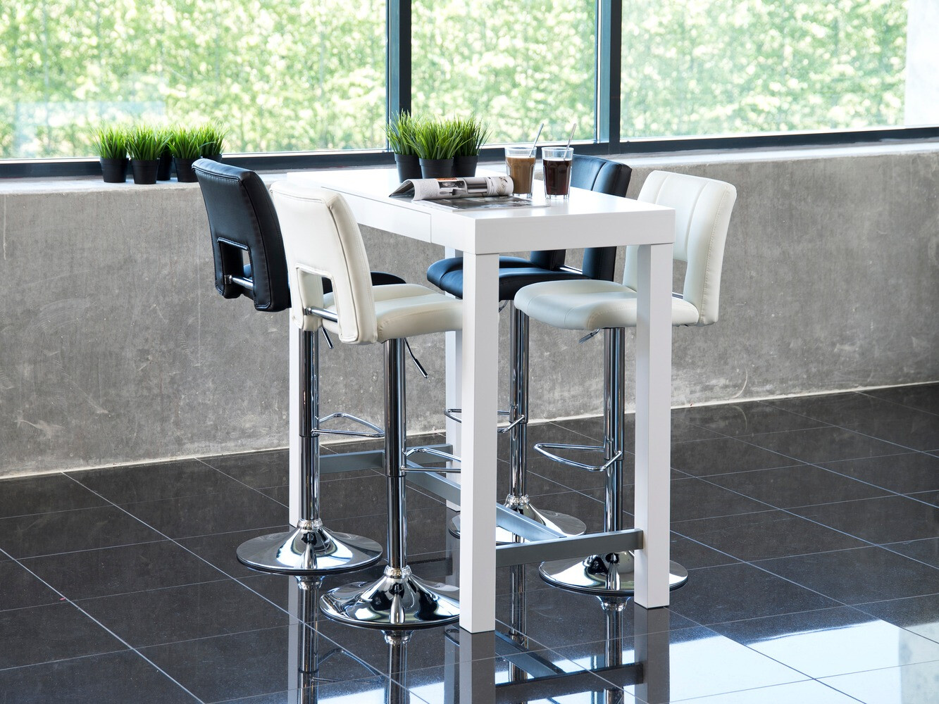 Zemais bāra krēsls Norsica 145 (Melns + Sudraba)