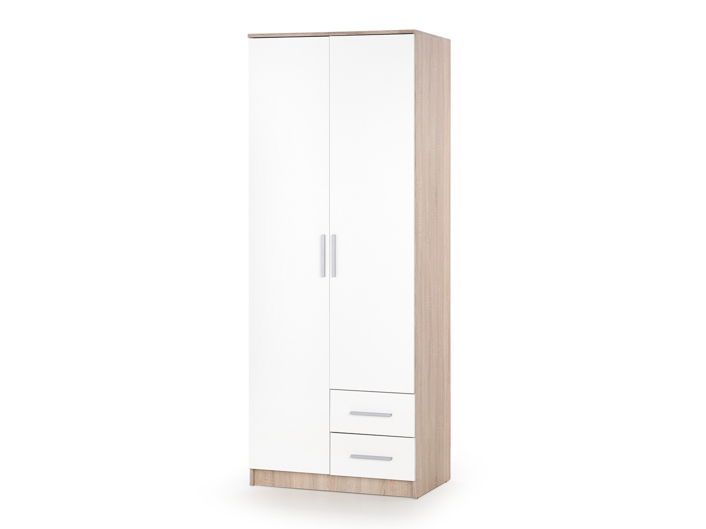Шкаф Cirveso 112 (Сонома Дуб + Глянцевый белый)