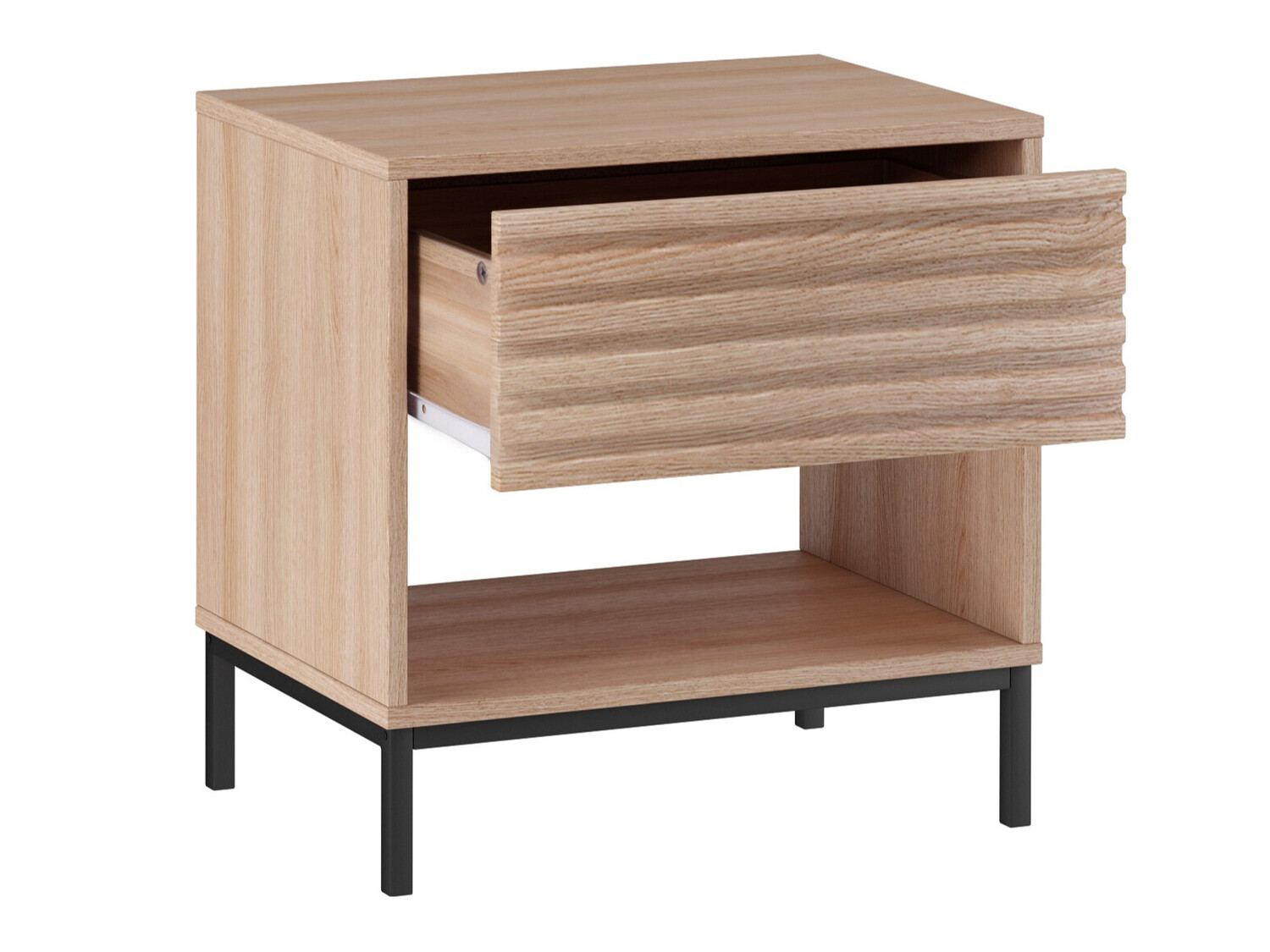 Naktsgaldiņš Denton 845 (Melns + Ozols)