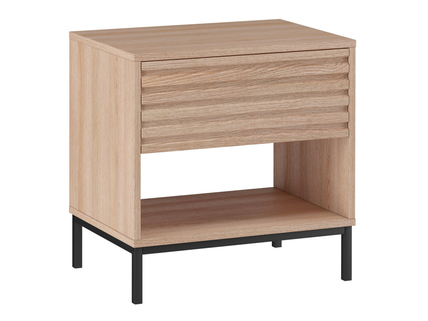 Прикроватная тумбочка Denton 845 (Чёрный + Дуб)