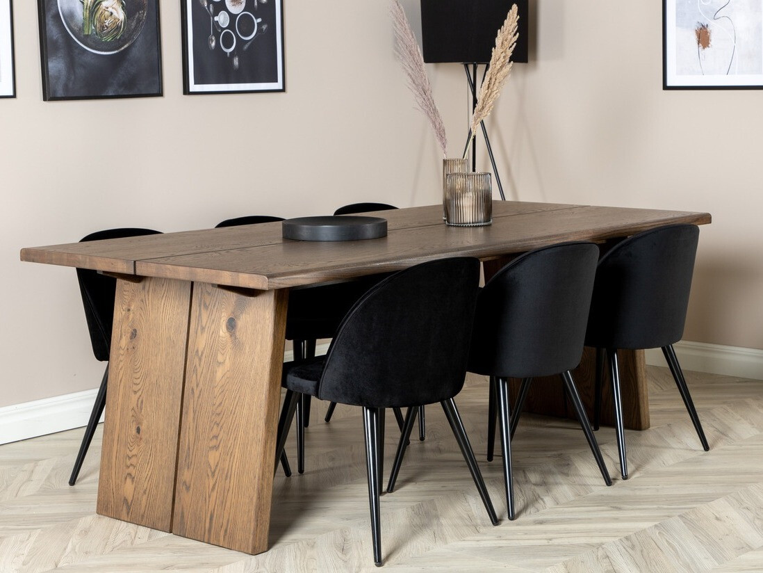 Ēdamistabas komplekts Dallas 1856 (Melns)