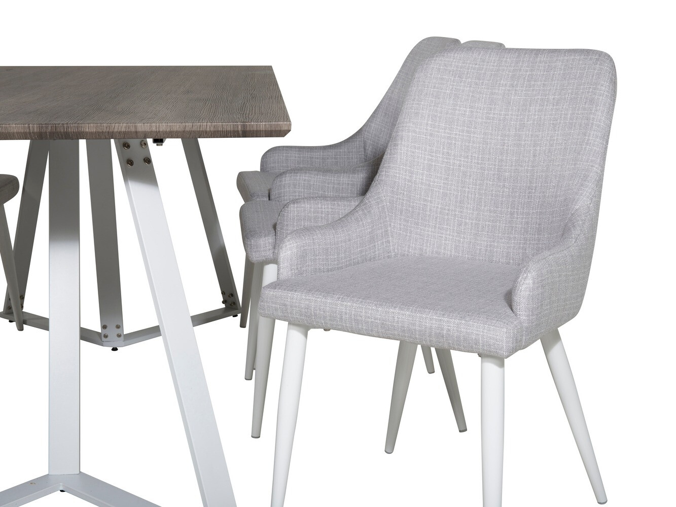 Обеденный гарнитур Dallas 1973 (Белый + Светло-серый)