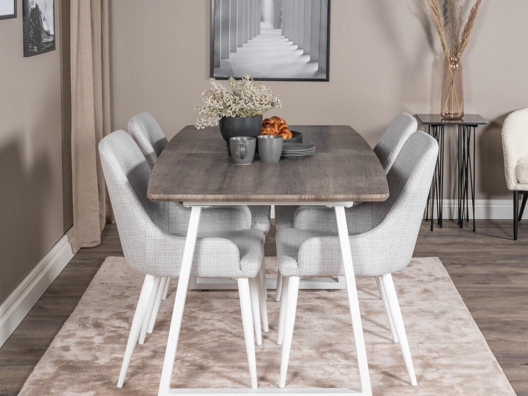 Обеденный гарнитур Dallas 1978 (Белый + Светло-серый)