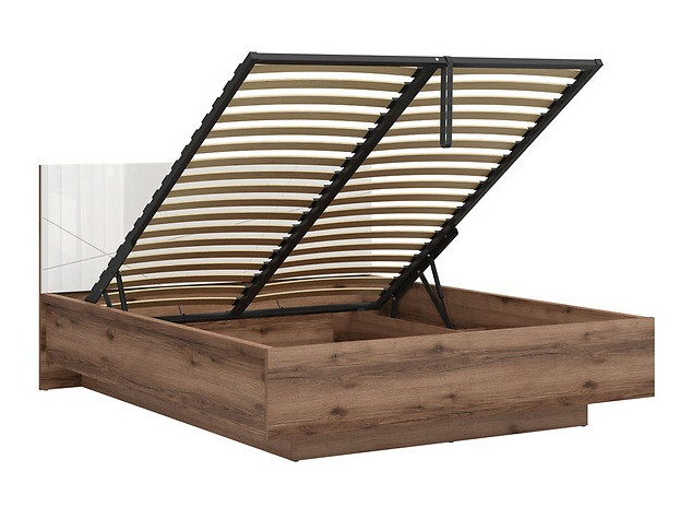 Gulta Fivale 122 (Tumšs delano ozols + Glancēts balts)