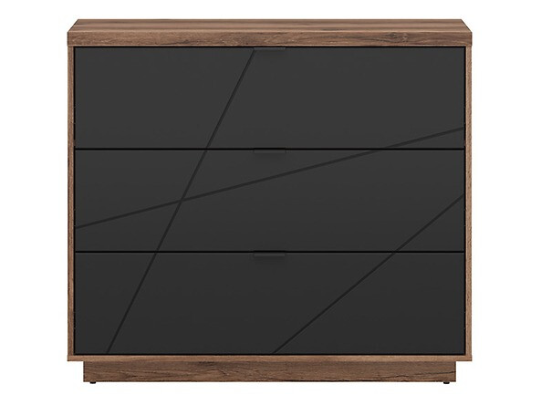 Kомод Fivale 118 (Темный дуб делано + Матовый черный)