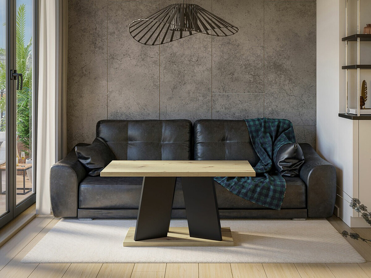 Žurnālu galdiņš Goodyear 108 (Artisan ozols + Melns)