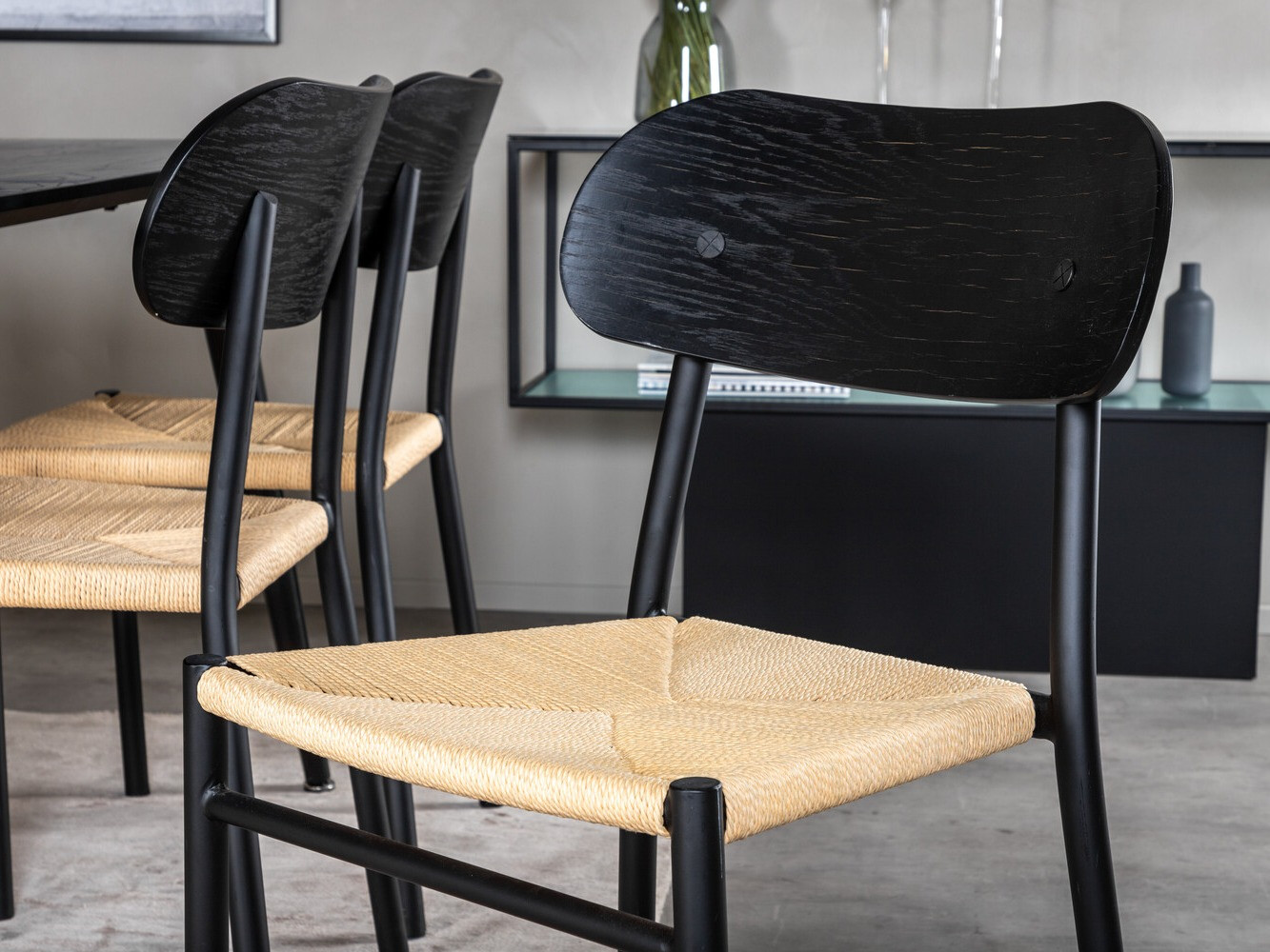 Ēdamistabas komplekts Dallas 2574 (Melns + Brūns)