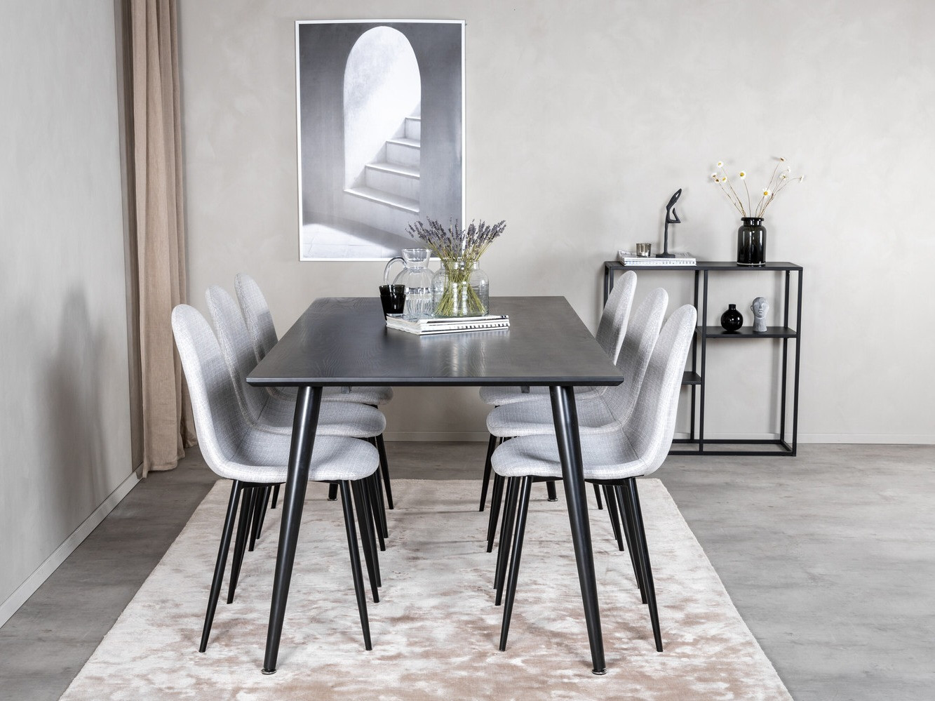 Ēdamistabas komplekts Dallas 2577 (Melns)