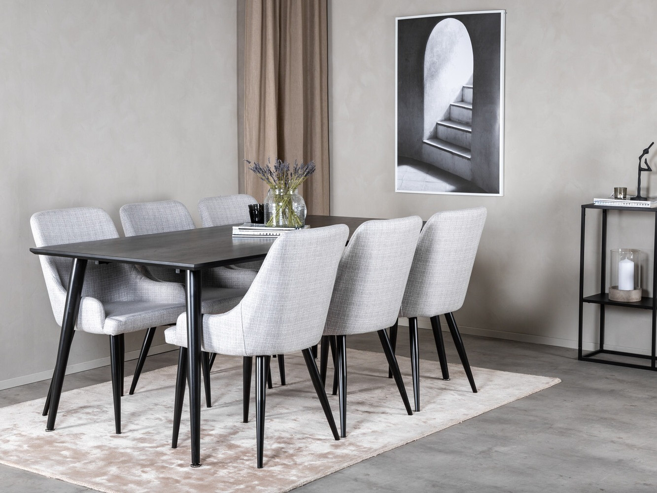 Ēdamistabas komplekts Dallas 2599 (Melns)