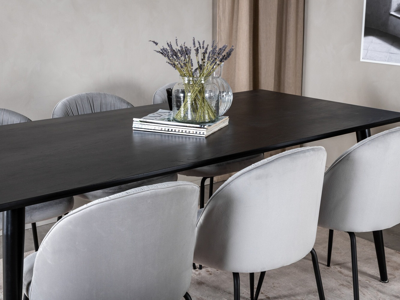 Ēdamistabas komplekts Dallas 2600 (Melns)