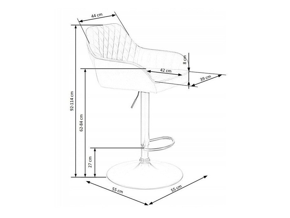 Zemais bāra krēsls Houston 972 (Tumši zaļš)