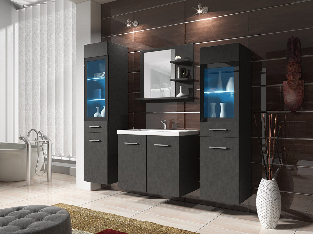 Vannas komplekts Sarasota 141 (Matera pelēks)