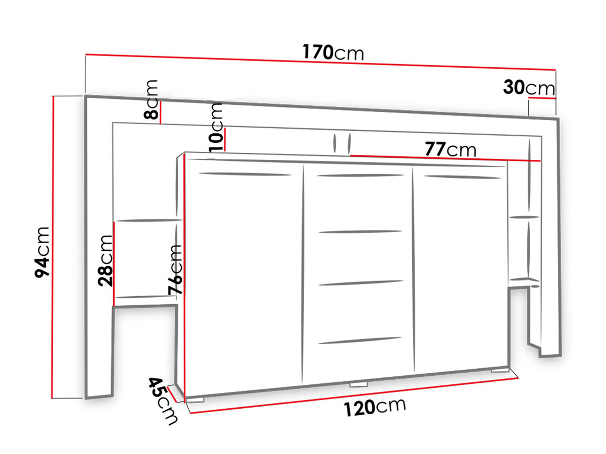 Kumode Nashville 106 (Balts + Glancēts pelēks)
