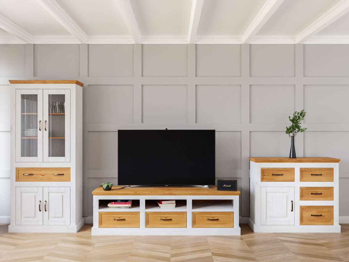 Viesistabas komplekts Tolelio 115 (Balts + Priede)