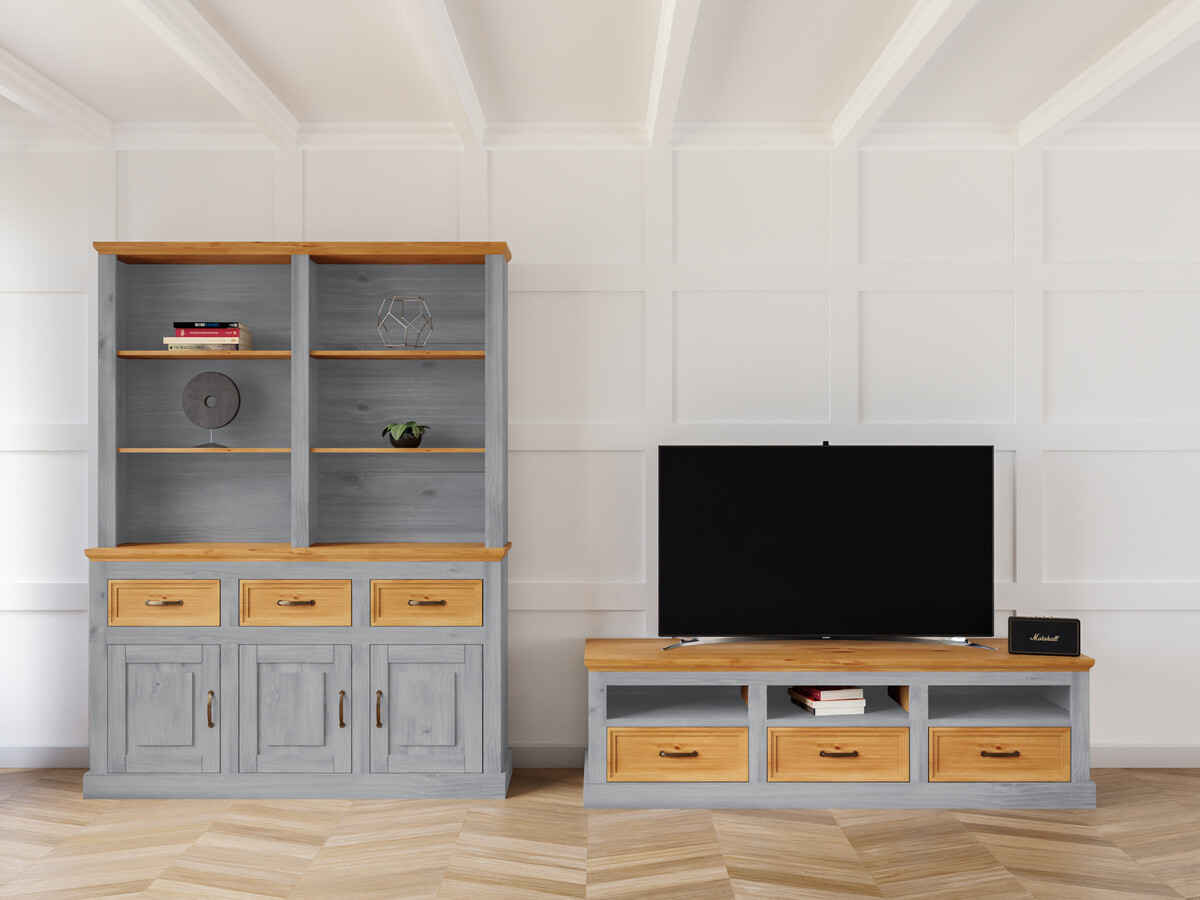 Viesistabas komplekts Tolelio 117 (Priede + Pelēks)