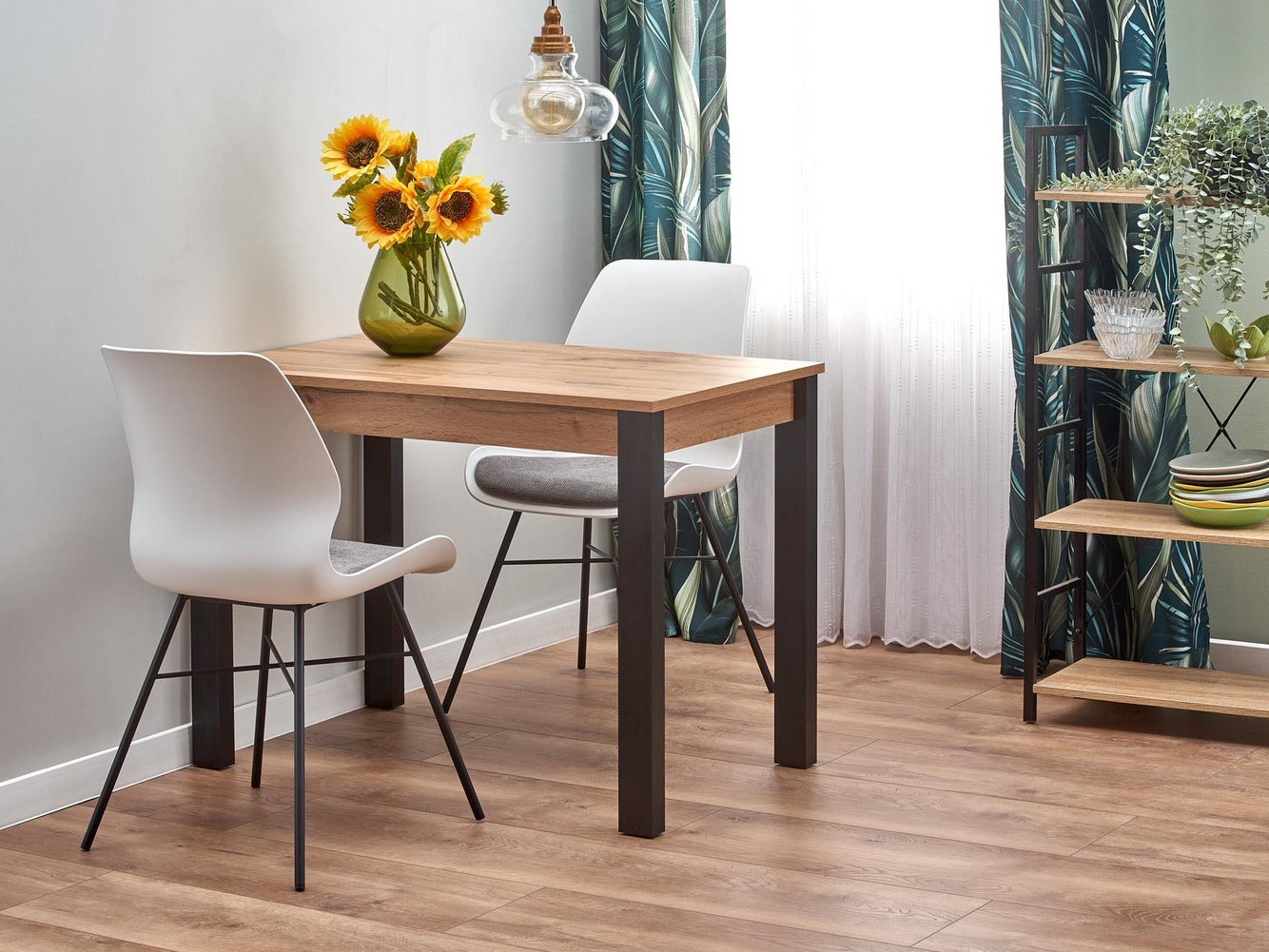 Cтол Houston 1208 (Дуб вотан + Чёрный)