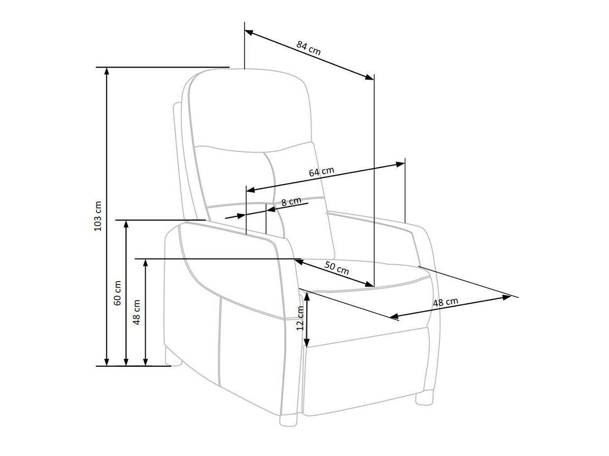 Кресло реглайнер Houston 992 (Чёрный)