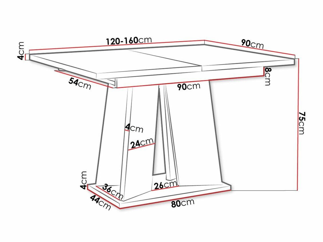 Galds Goodyear 107 (Artisan ozols + Melns)