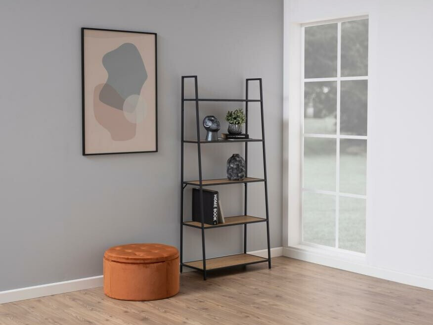 Стеллаж Norsica Sevferi 156 (Чёрный + Дикий дуб)