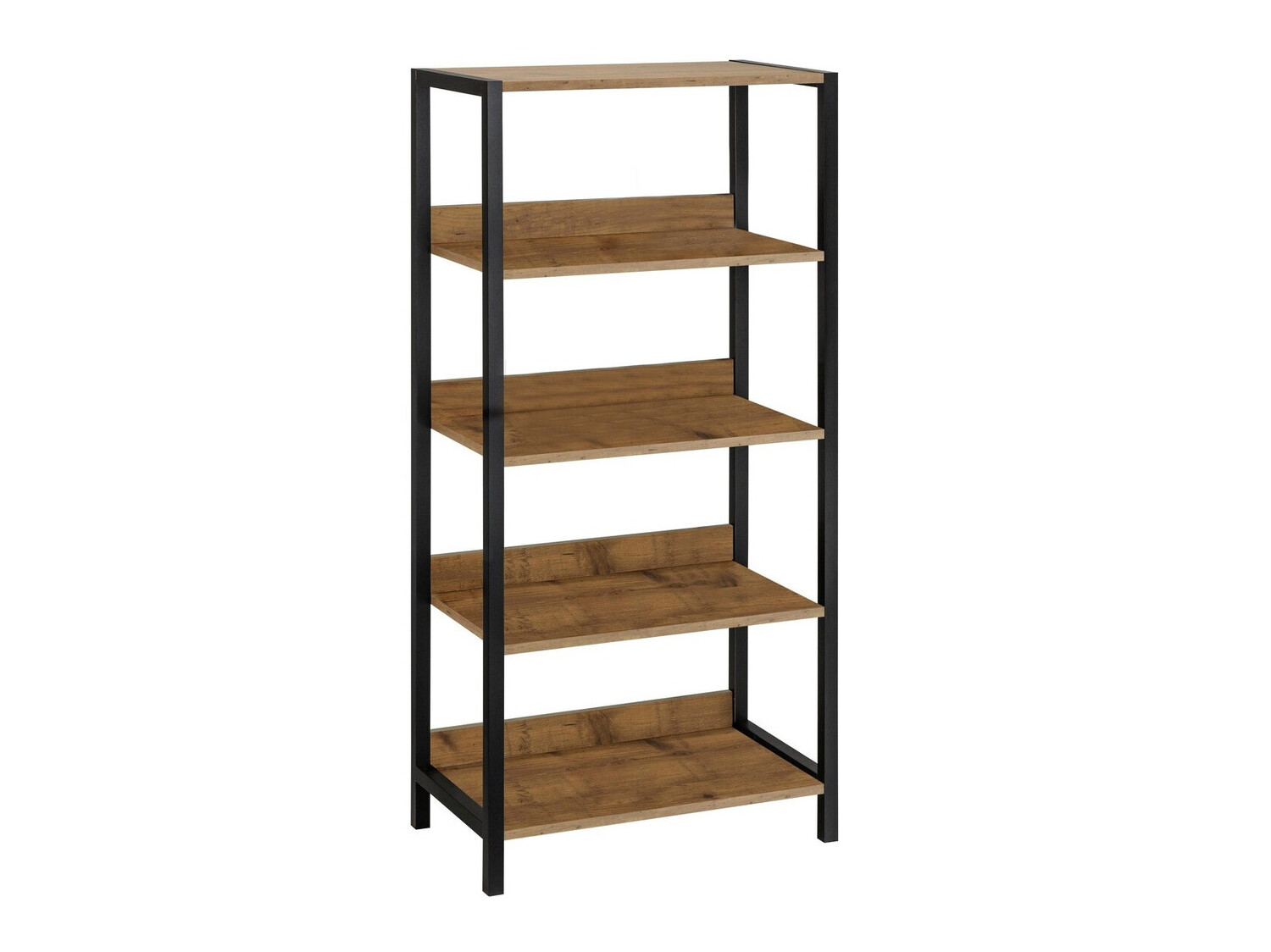 Стеллаж Larnovo 108 (Темный дуб + Чёрный)