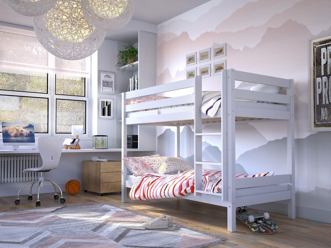 Двухъярусная кровать Ogden 163 (Белый)