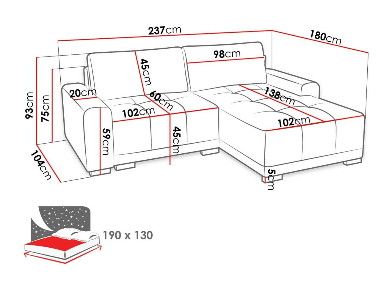 Угловой диван Columbus 183 (Country 3)
