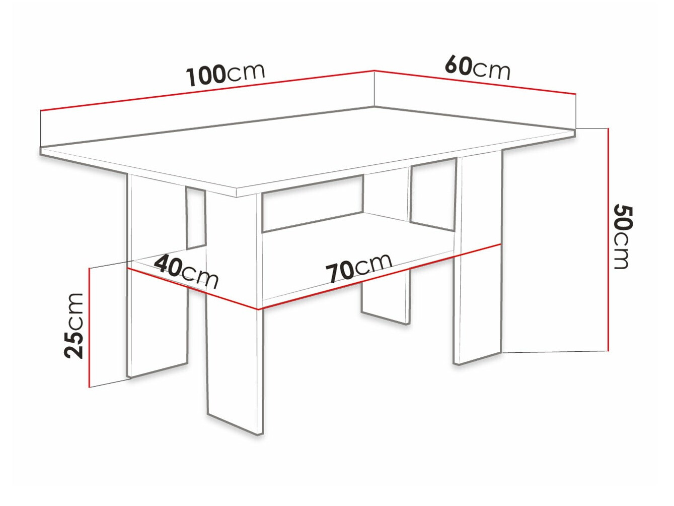 Журнальный столик Reading 101 (Чёрный + Белый)
