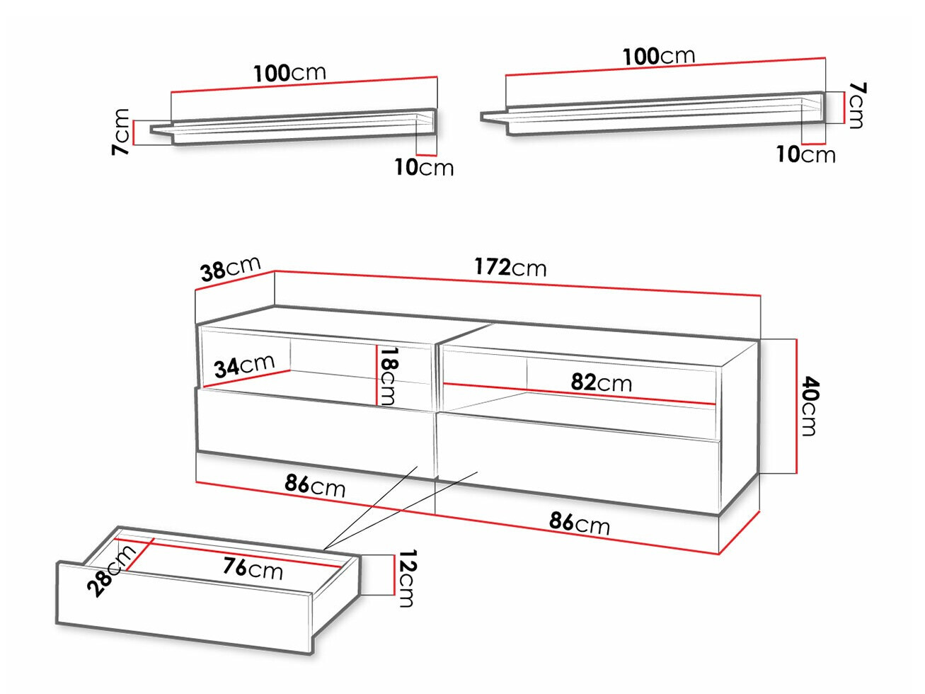 ТВ тумба Hoover 107