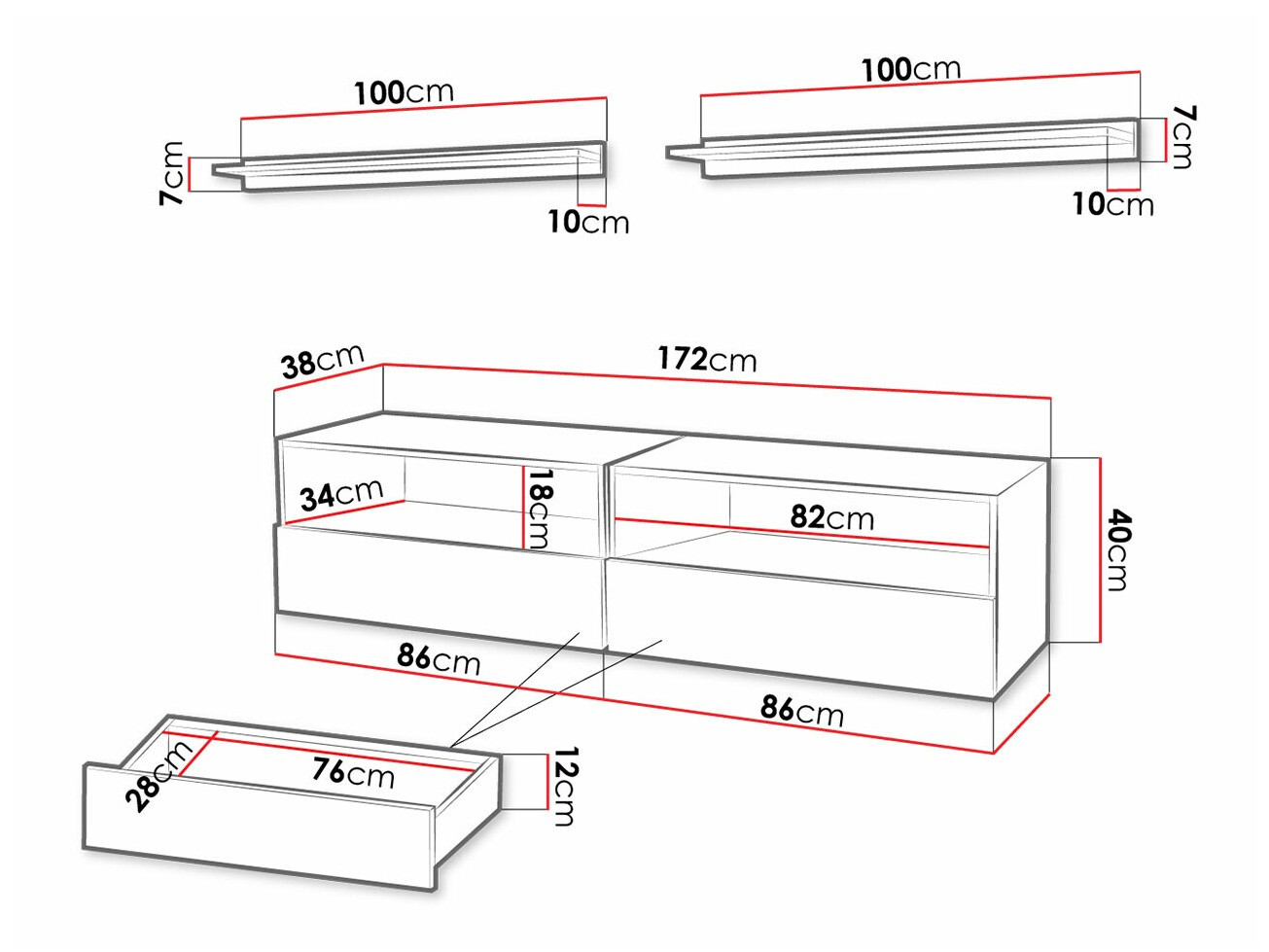 ТВ тумба Hoover 107