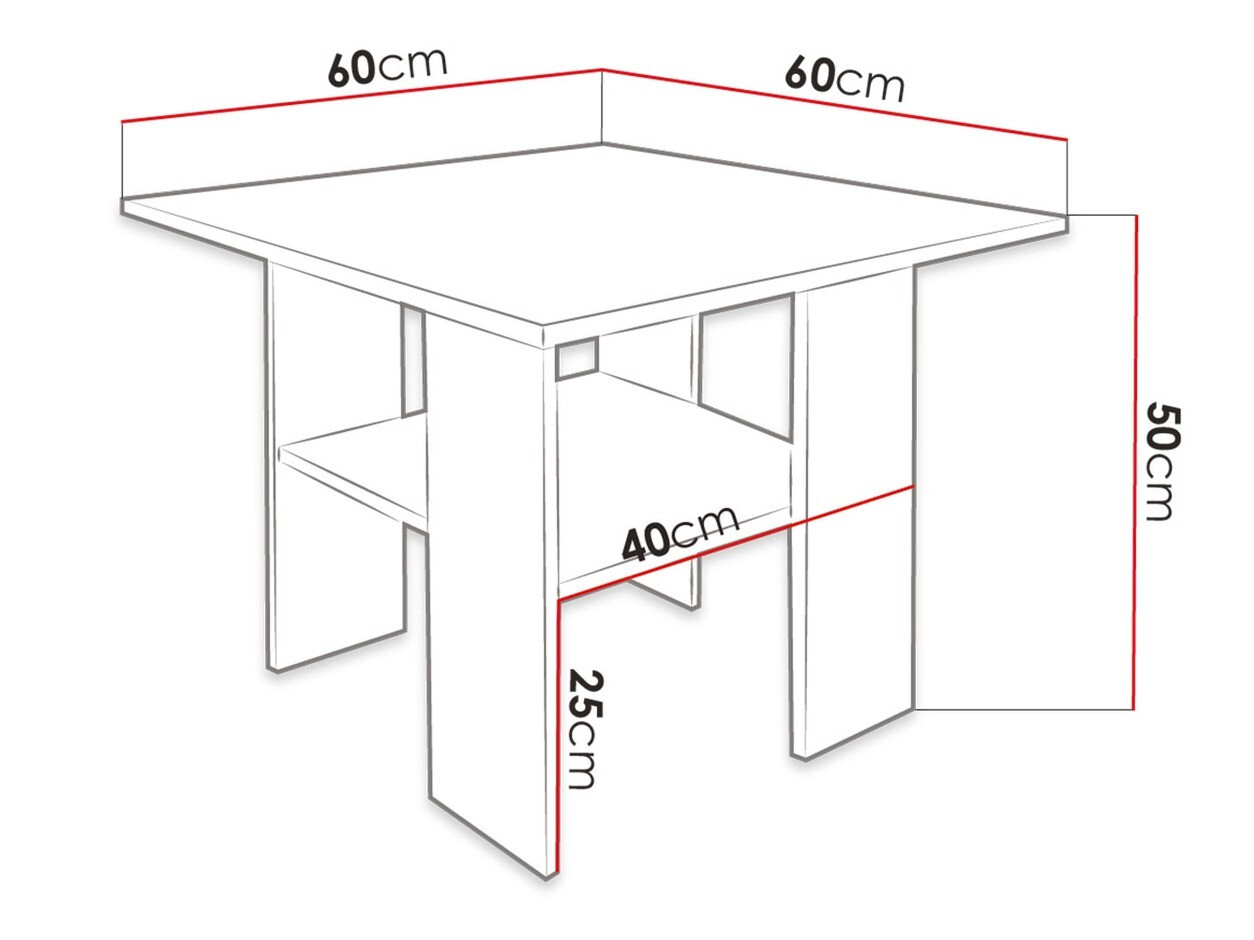 Журнальный столик Reading 102 (Чёрный + Белый)