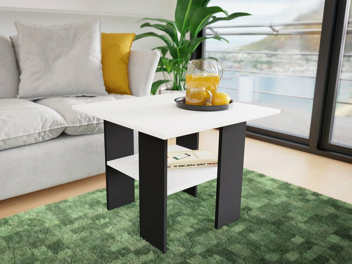 Žurnālu galdiņš Reading 102 (Melns + Balts)