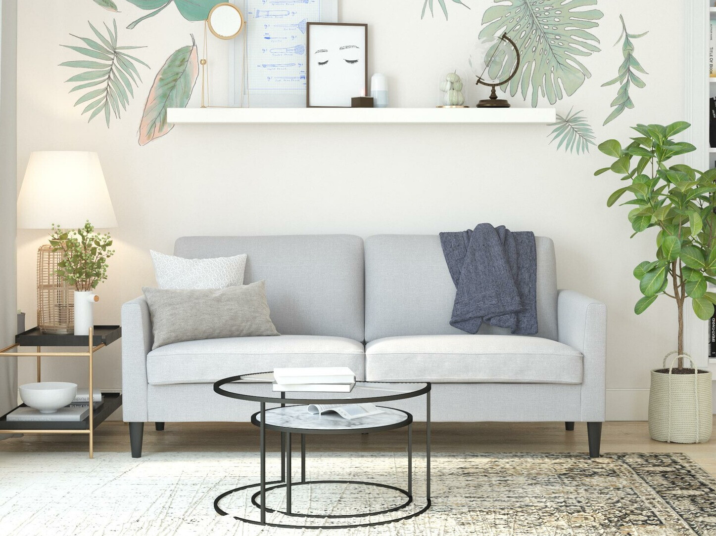 Dīvāns Tulsa 435 (Gaiši pelēks)