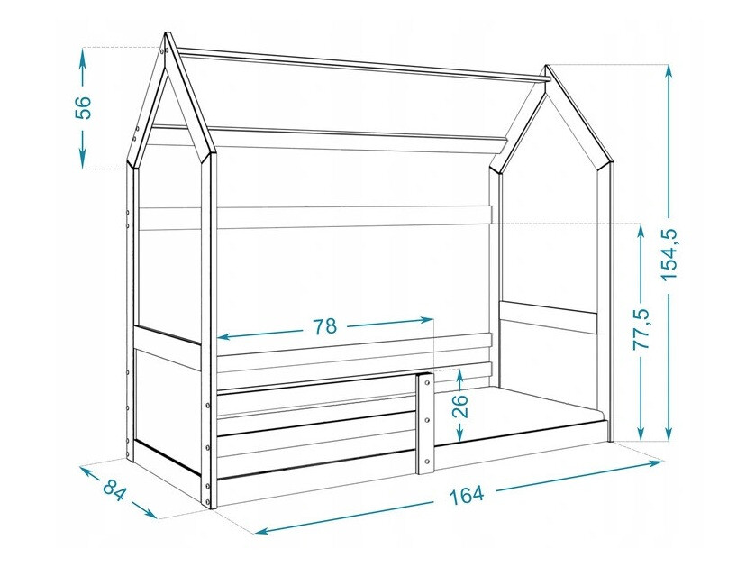 Кровать Aurora 174 (Сосна)