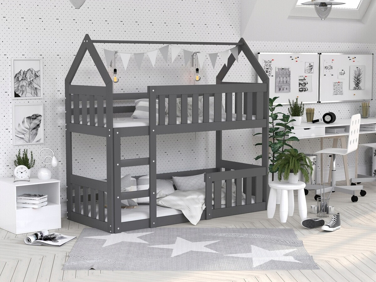 Divstāvu gulta Aurora 175 (Pelēks)