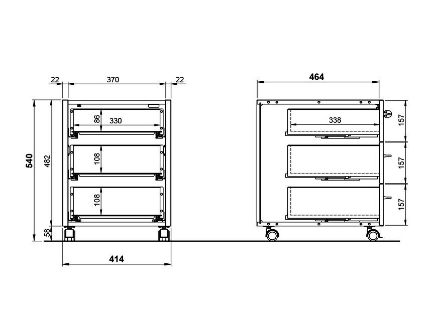 Atvilktņu bloks Fivcalu 100 (Navarra ozols + Grafīts)