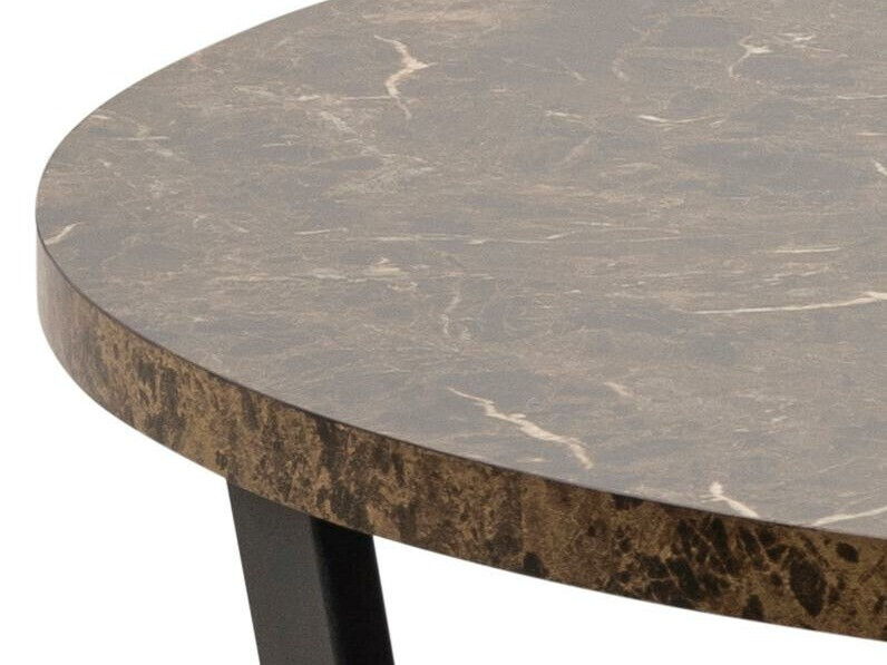 Cтол Norsica 309 (Коричневый мрамор + Чёрный)