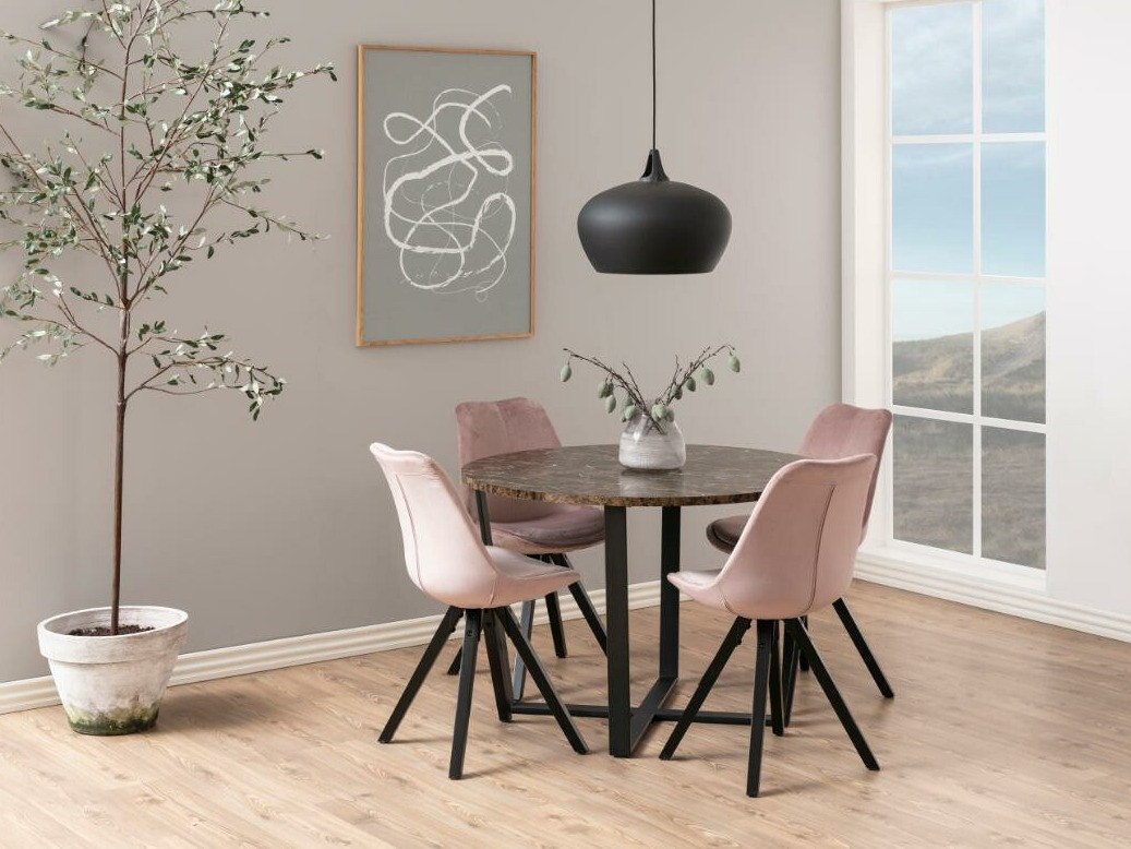 Cтол Norsica 309 (Коричневый мрамор + Чёрный)