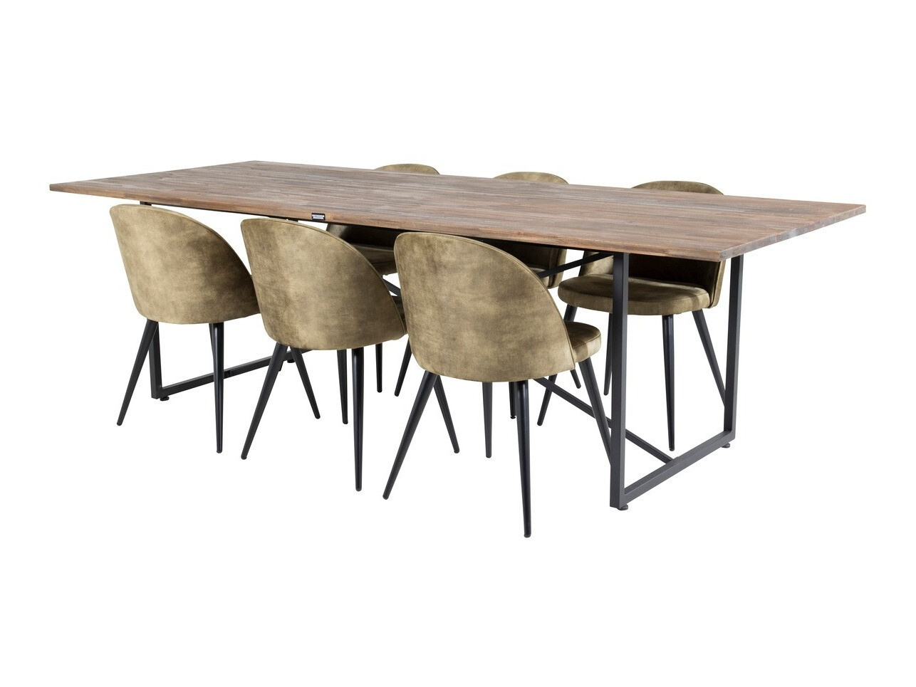 Ēdamistabas komplekts Dallas 1598 (Putekļaini zaļa)