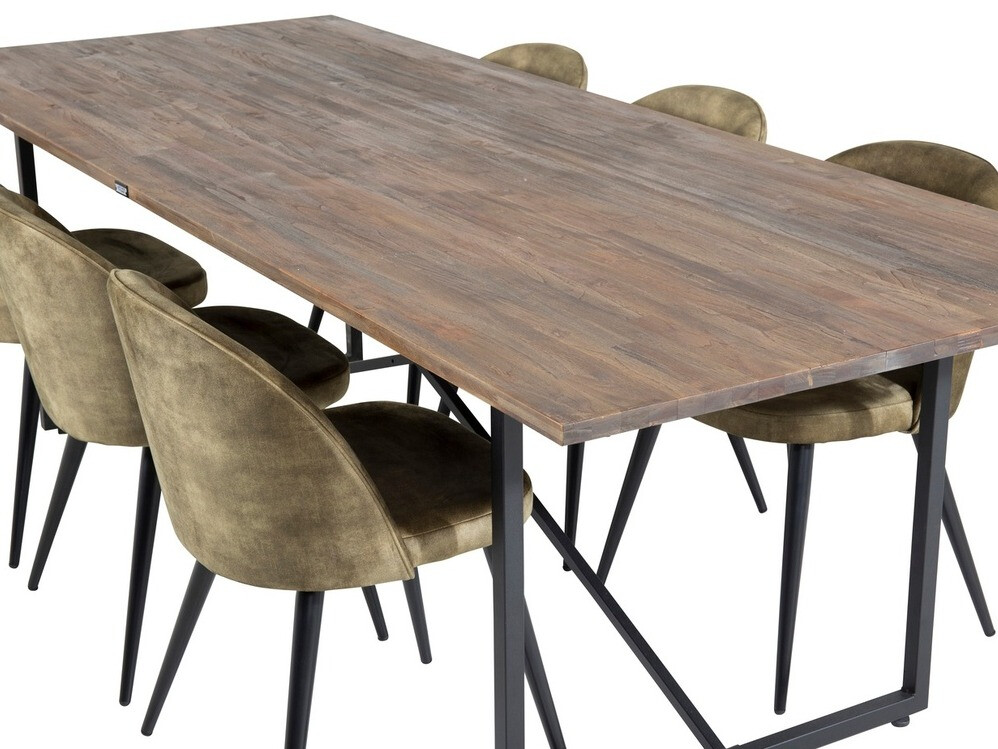 Ēdamistabas komplekts Dallas 1598 (Putekļaini zaļa)