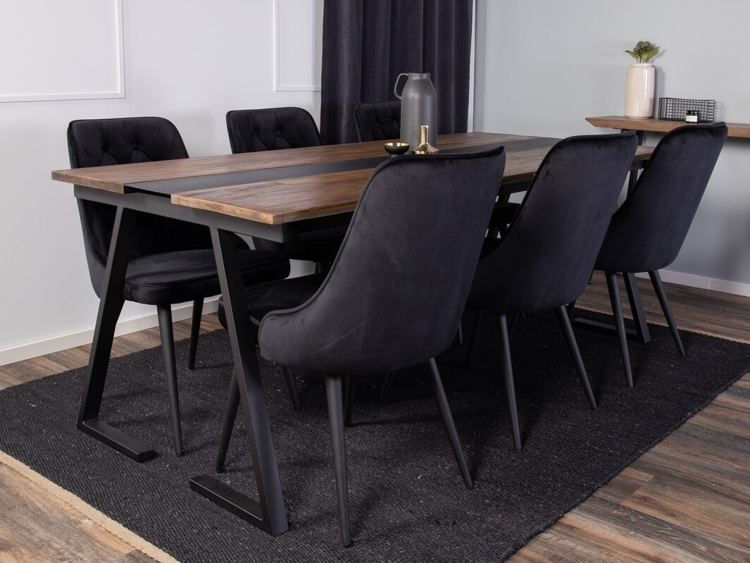 Ēdamistabas komplekts Dallas 1934 (Melns)