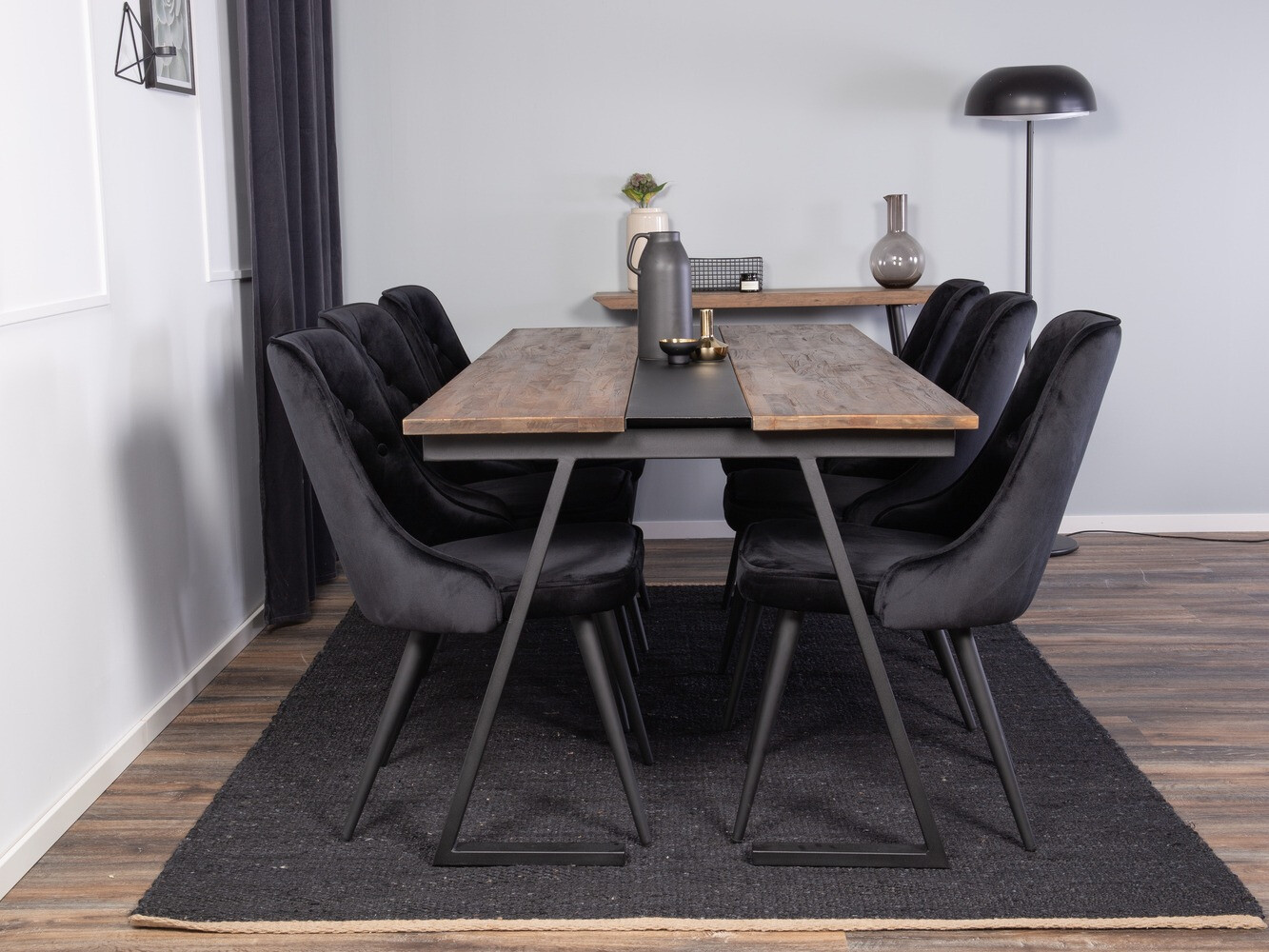 Ēdamistabas komplekts Dallas 1934 (Melns)