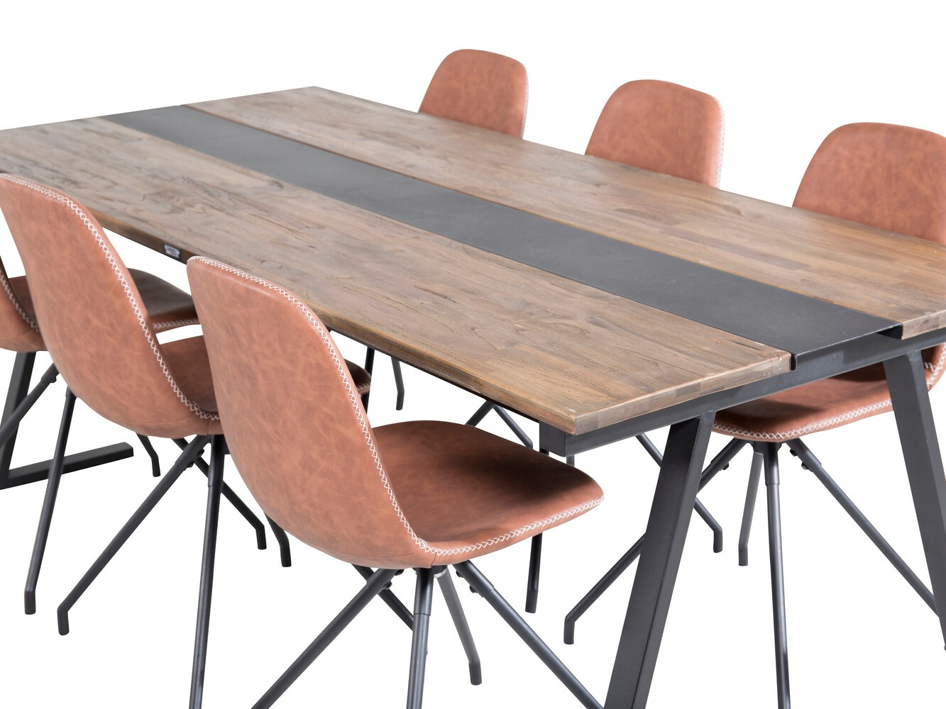 Ēdamistabas komplekts Dallas 1938 (Melns + Brūns)