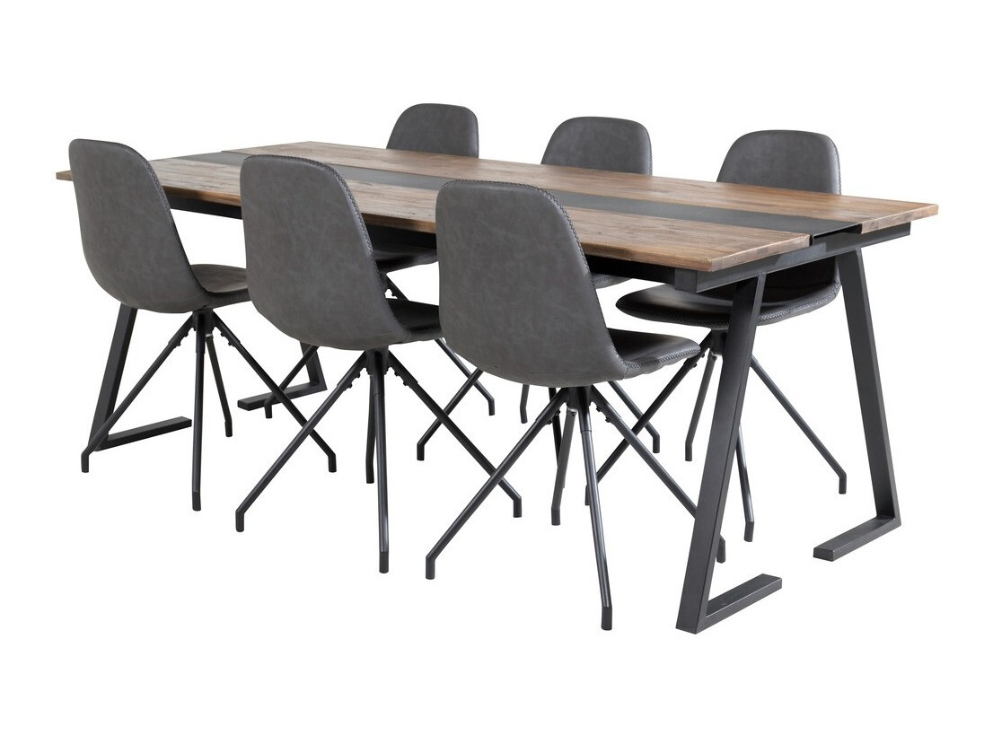 Ēdamistabas komplekts Dallas 1938 (Melns)