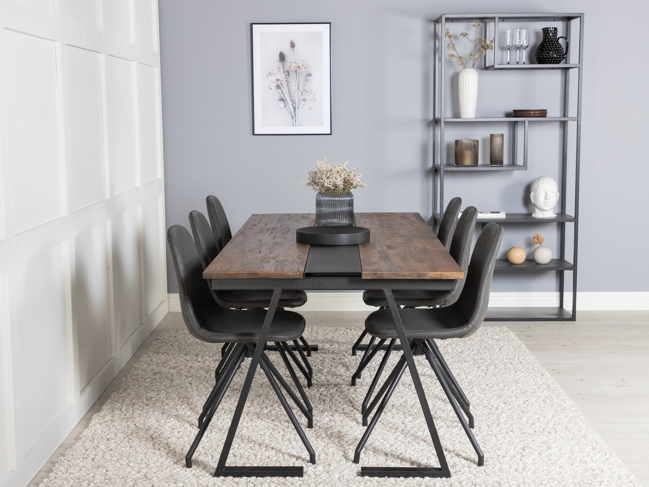 Ēdamistabas komplekts Dallas 1938 (Melns)