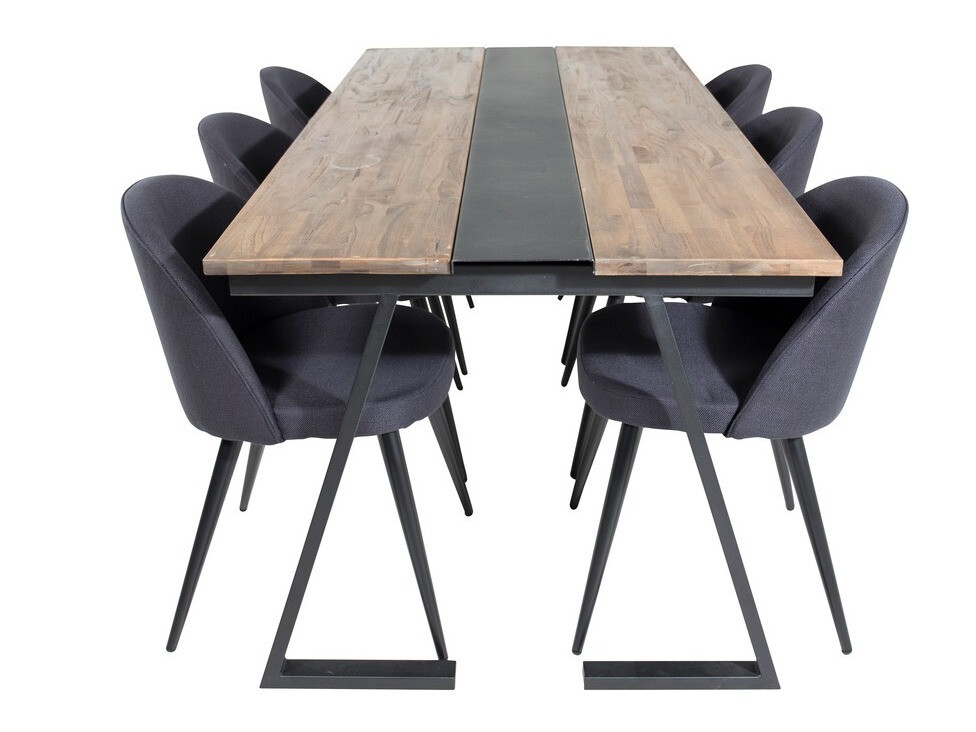 Ēdamistabas komplekts Dallas 1944 (Melns)