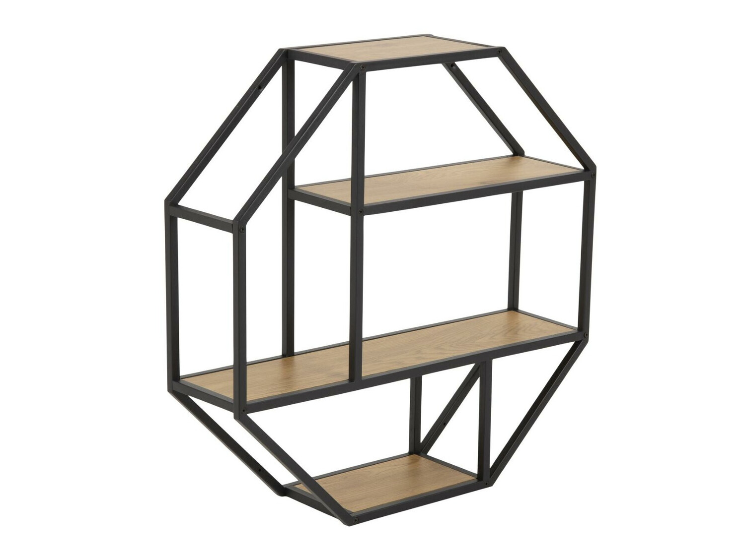 Настенная полка Norsica Sevferi 144 (Дикий дуб + Чёрный)