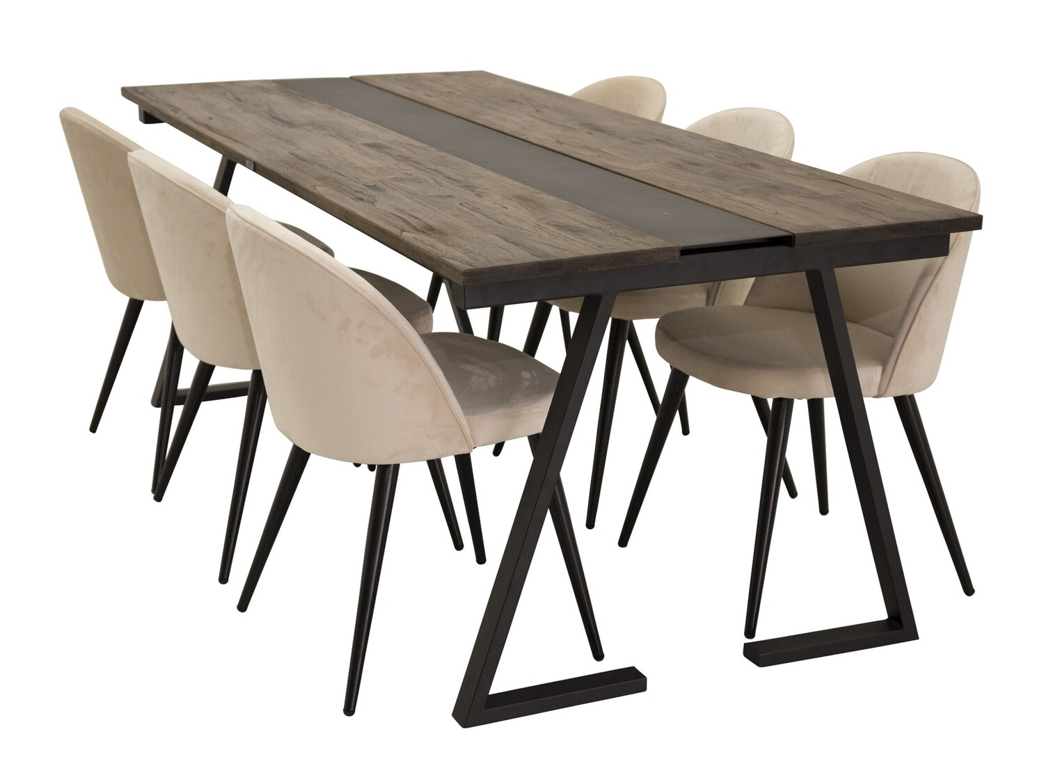 Обеденный гарнитур Dallas 1944 (Крем + Чёрный)