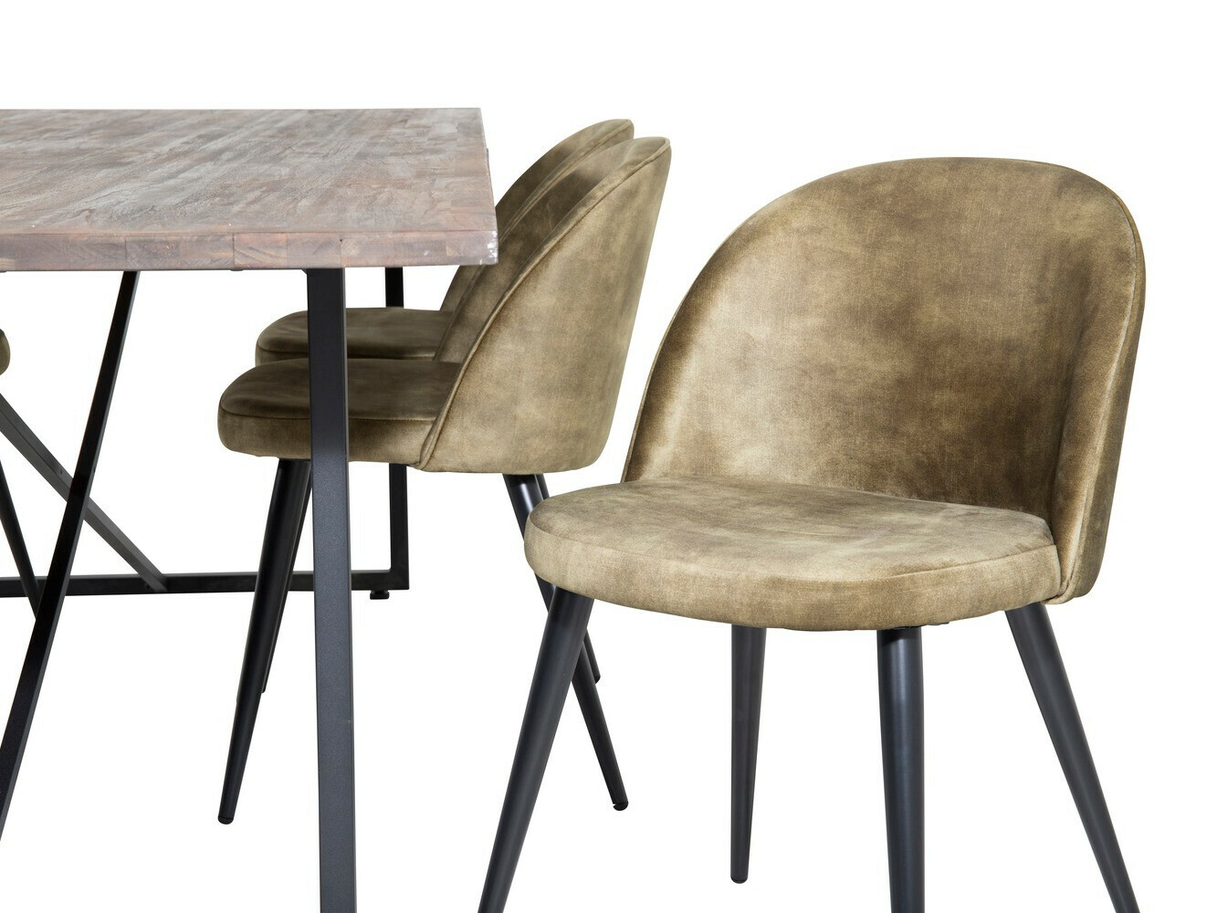 Ēdamistabas komplekts Dallas 1598 (Putekļaini zaļa)