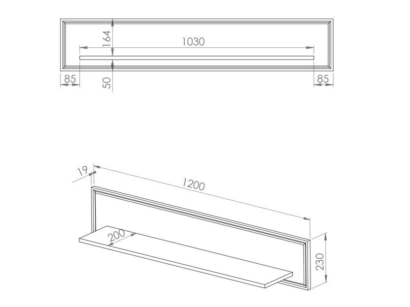 Настенная полка Elbrevi 108