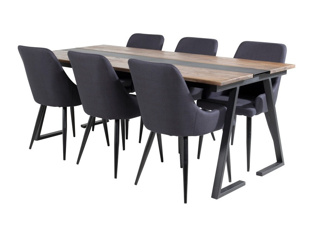 Обеденный гарнитур Dallas 1948 (Чёрный + Синий)